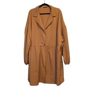 Bloomchic Top womens 5X Burnt Orange V Neck Long Sleeve Blouse Top New T54